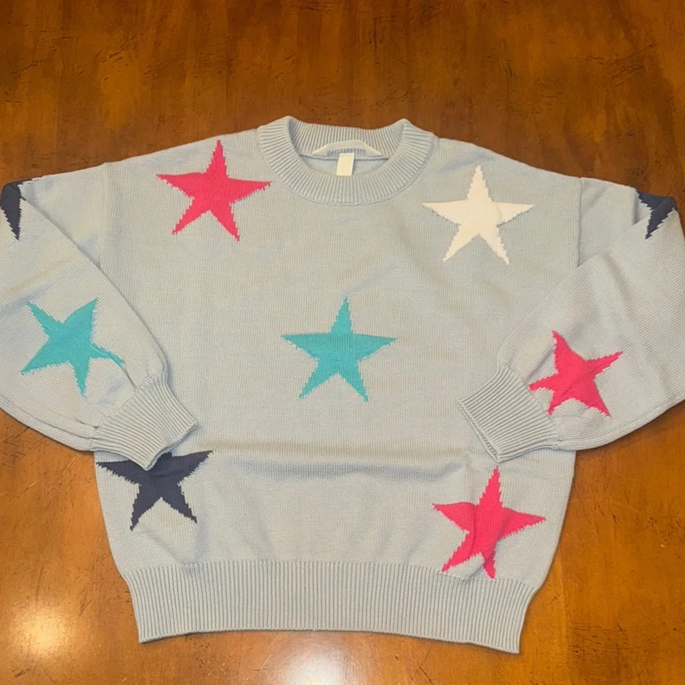 NWT Eyelet & Ivy Clara Tunic Sweater - Stars - 8